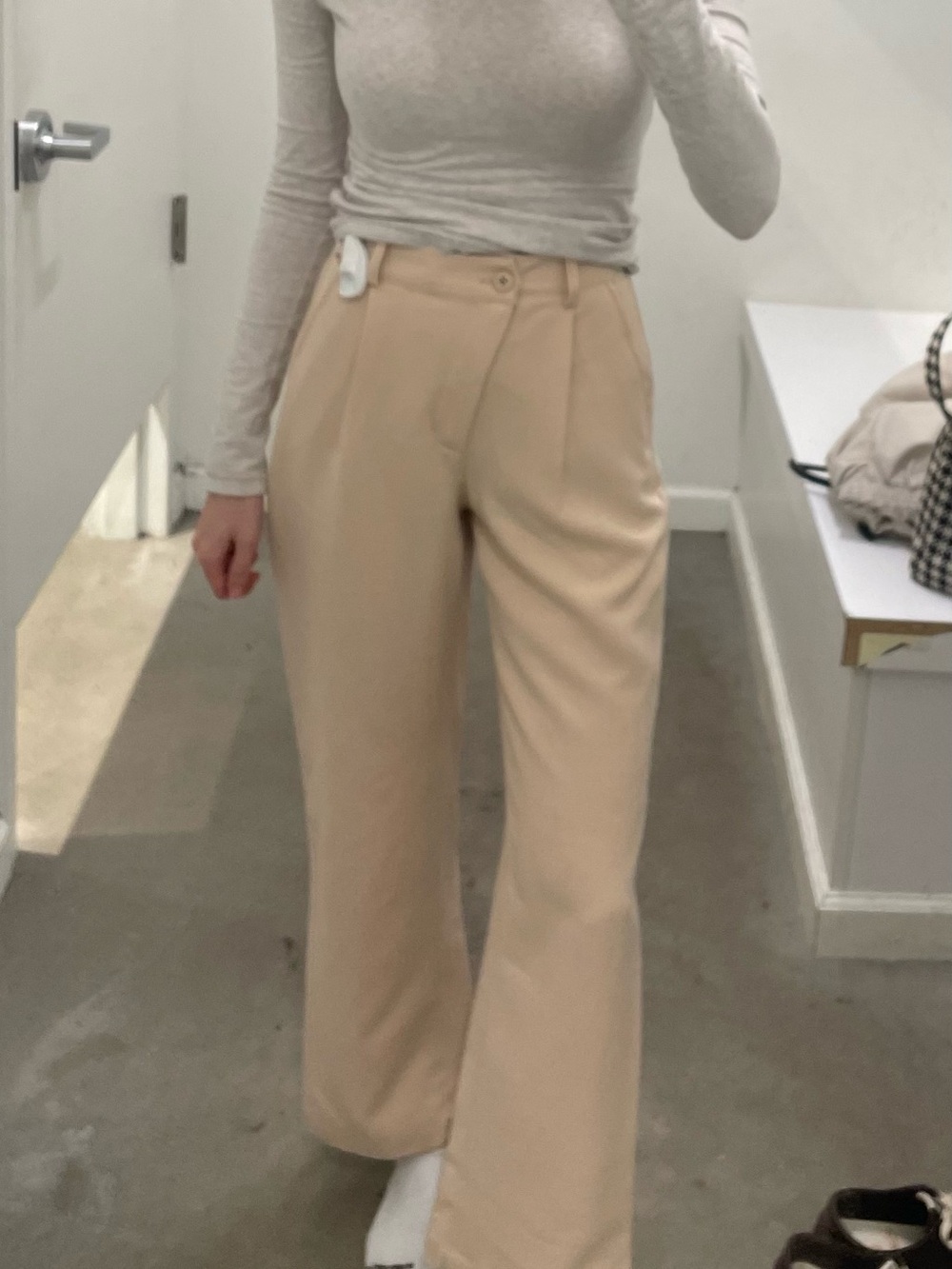 Guess Beige Women's Pants with Red Label